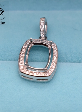 纯银镶钻18K金韩版吊坠