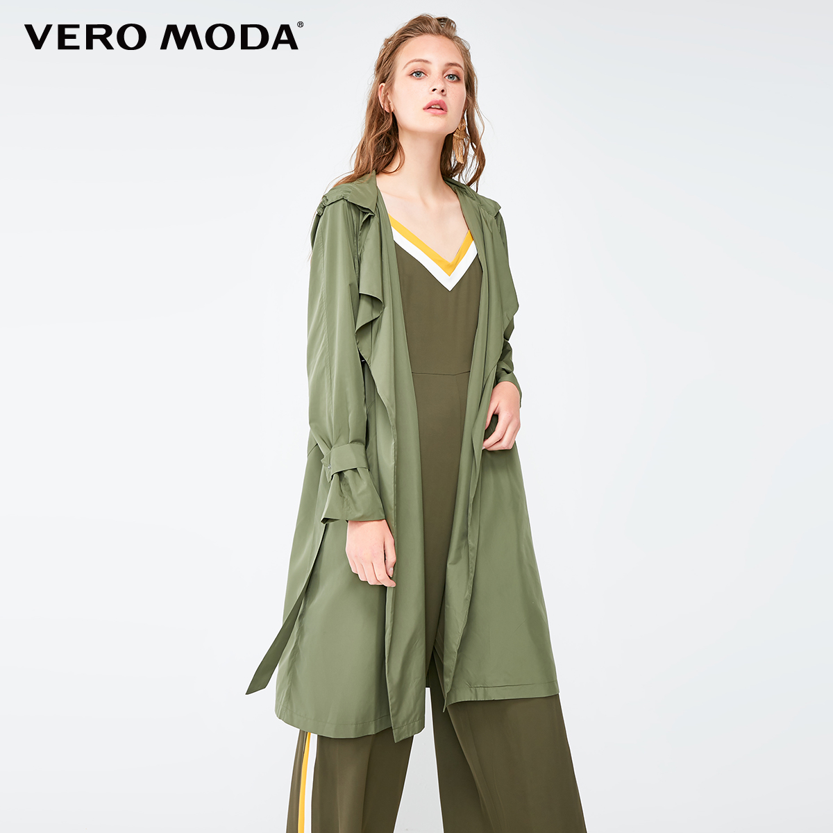318321504 新款翻领连帽系带中长款风衣外套女 VeroModa 折 5 件 2 318321504 新款翻领连帽系带中长款风衣外套女 VeroModa 折 5 件 2