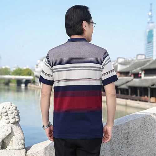 Элитная базовая летняя футболка polo, тонкая футболка с коротким рукавом, для мужчины среднего возраста