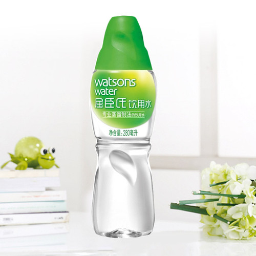 正品屈臣氏蒸馏水280ml*8瓶 水疗蒸脸湿敷补水美容敏感皮肤防过敏 - 图0