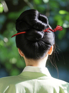 小李子紫檀木质发簪女新中式古风高级感簪子盘发实用女友生日礼物