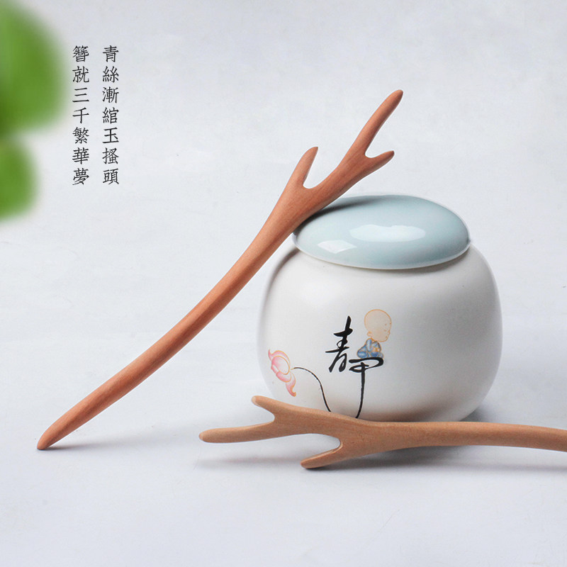 发簪天然桃木手工簪子古风日常盘发简约木质半成品木簪民族风发饰,淘宝优惠券,粉丝福利购,淘宝优惠卷