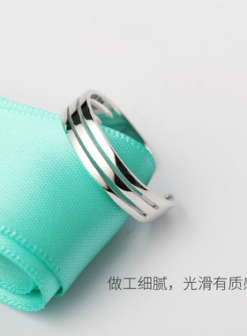 可调节戒指纯银简约中性尾戒