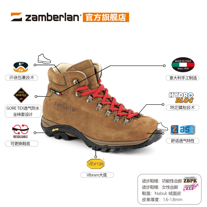 Zamberlan赞贝拉 GTX 女款径行防水徒步登山鞋320 - 图3