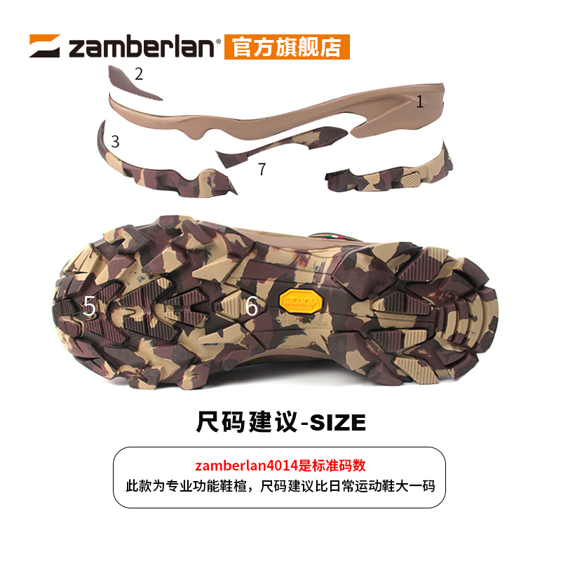 Zamberlan赞贝拉户外迷彩战术靴BOA防水徒步登山高中帮鞋靴子4014 - 图3