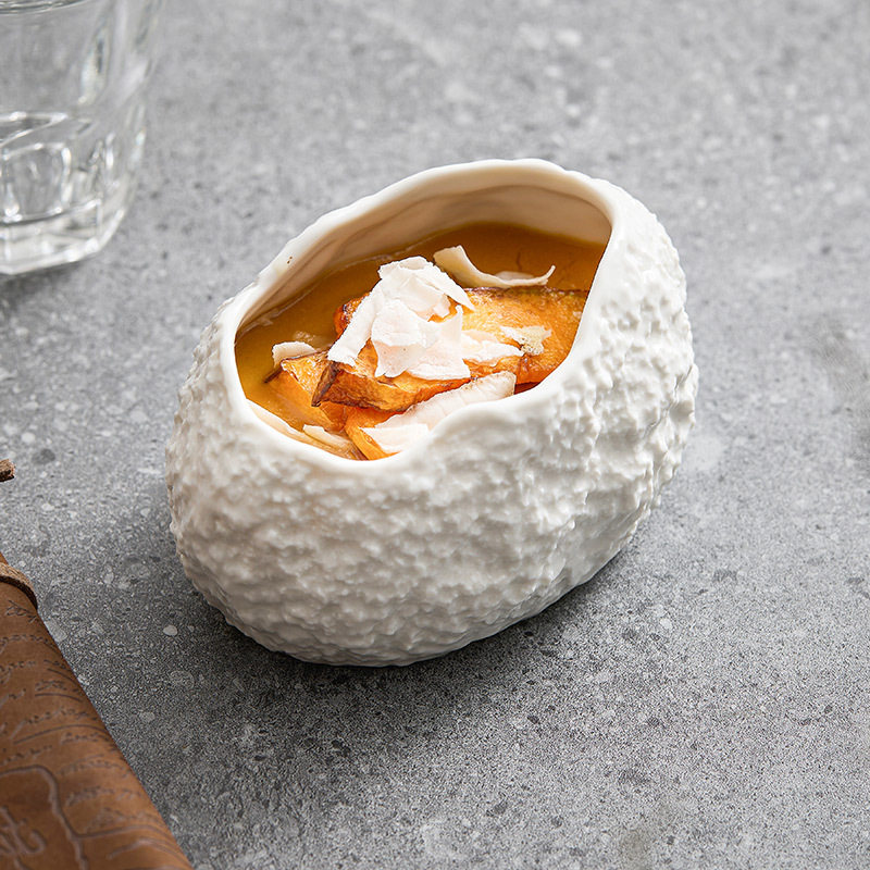 岩石纹旦形碗酒店餐厅高级感甜品碗创意特色分子料理意境菜碗小碗,淘宝优惠券,粉丝福利购,淘宝优惠卷