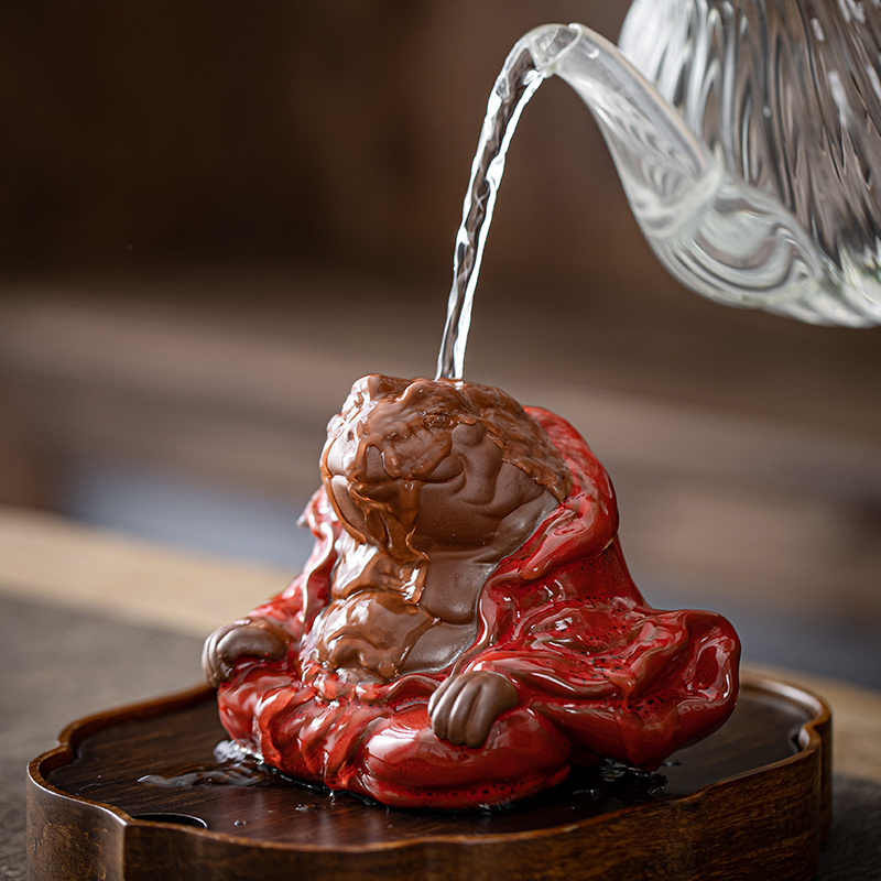 宇轩紫砂金蟾茶宠招财手工可养蟾仙精品茶具配件创意茶玩茶艺摆件 - 图1