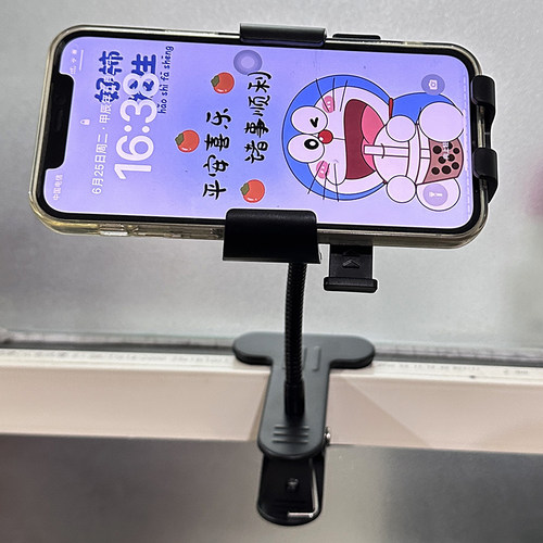摆摊金属大力夹手机支架懒人万向直播宿舍桌面便携360支撑架软管 - 图2