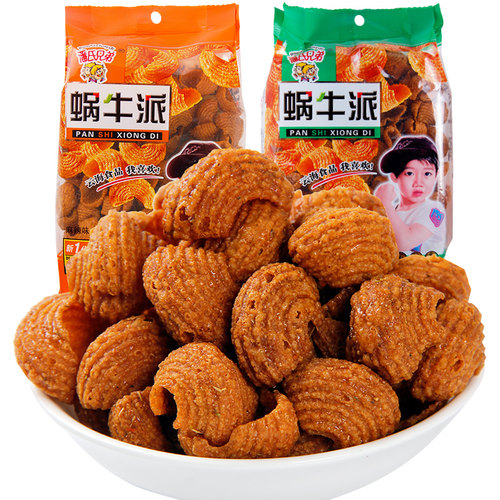 潘氏兄弟蜗牛派蜗牛酥8090后怀旧小时候的猫耳朵膨化零食小吃食品 - 图3