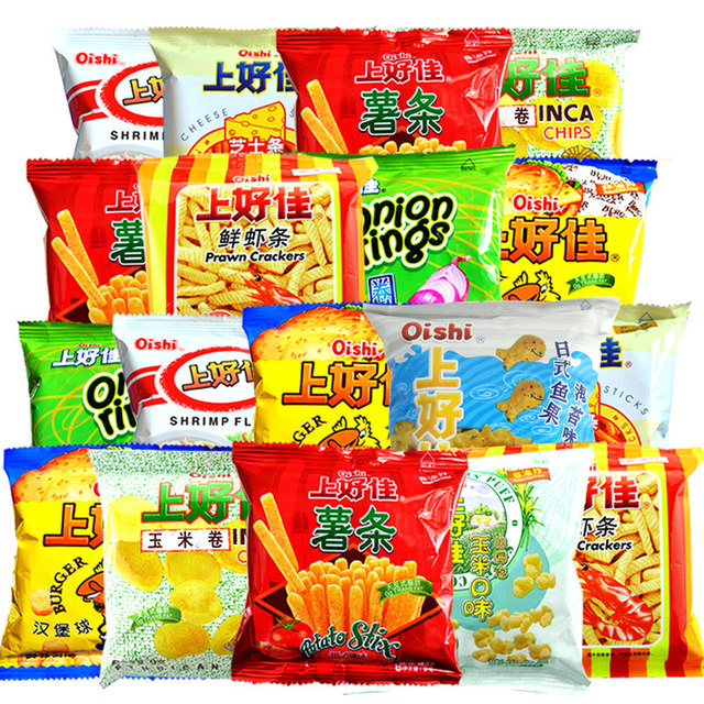 Shanghaojia fresh shrimp crackers 50 packs whole box puffed internet celebrity