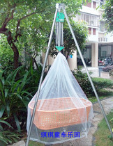 Young baby mosquito nets cute children bed square top Chaoshan electric cradle mosquito nets encrypted baby dome hanging basket mosquito net