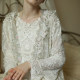 Lace face ຂອງເດັກນ້ອຍສິນລະປະ blouse ຕົ້ນສະບັບ embroidered ສອງຊັ້ນ