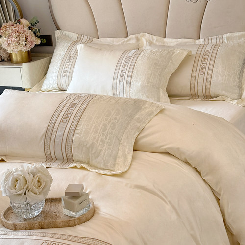 A类母婴级120支长绒棉全棉纯棉四件套轻奢高级感被套床单床上用品 - 图1