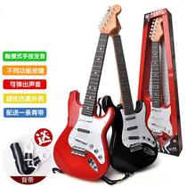 High-end children emulation playing electric guitar toy music instrumental metal strings boy girl gift