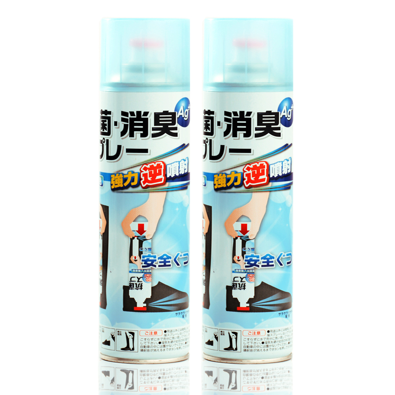 PINOLE日本银离子除臭剂鞋子脚汗抑菌除味喷雾除鞋臭喷剂440ml2瓶 - 图0