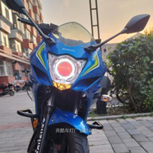铃木极客飒155摩托车LED大灯总成改装激光透镜 GSX150F天使眼车灯 - 图2