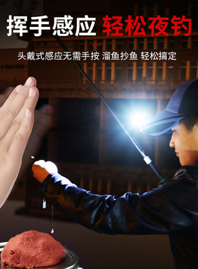 强光充电感应长续航帽夹灯