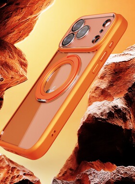 水晶镜头可拆卸手机壳适用iPhone17强磁吸支架高透苹果18promax套