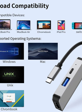 Type-C转HDMI4K三合一扩展坞