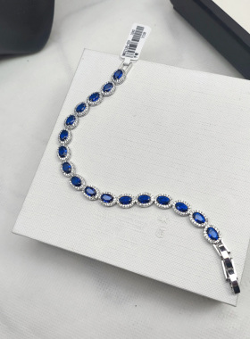 闪钻水晶锆石水晶银色手链