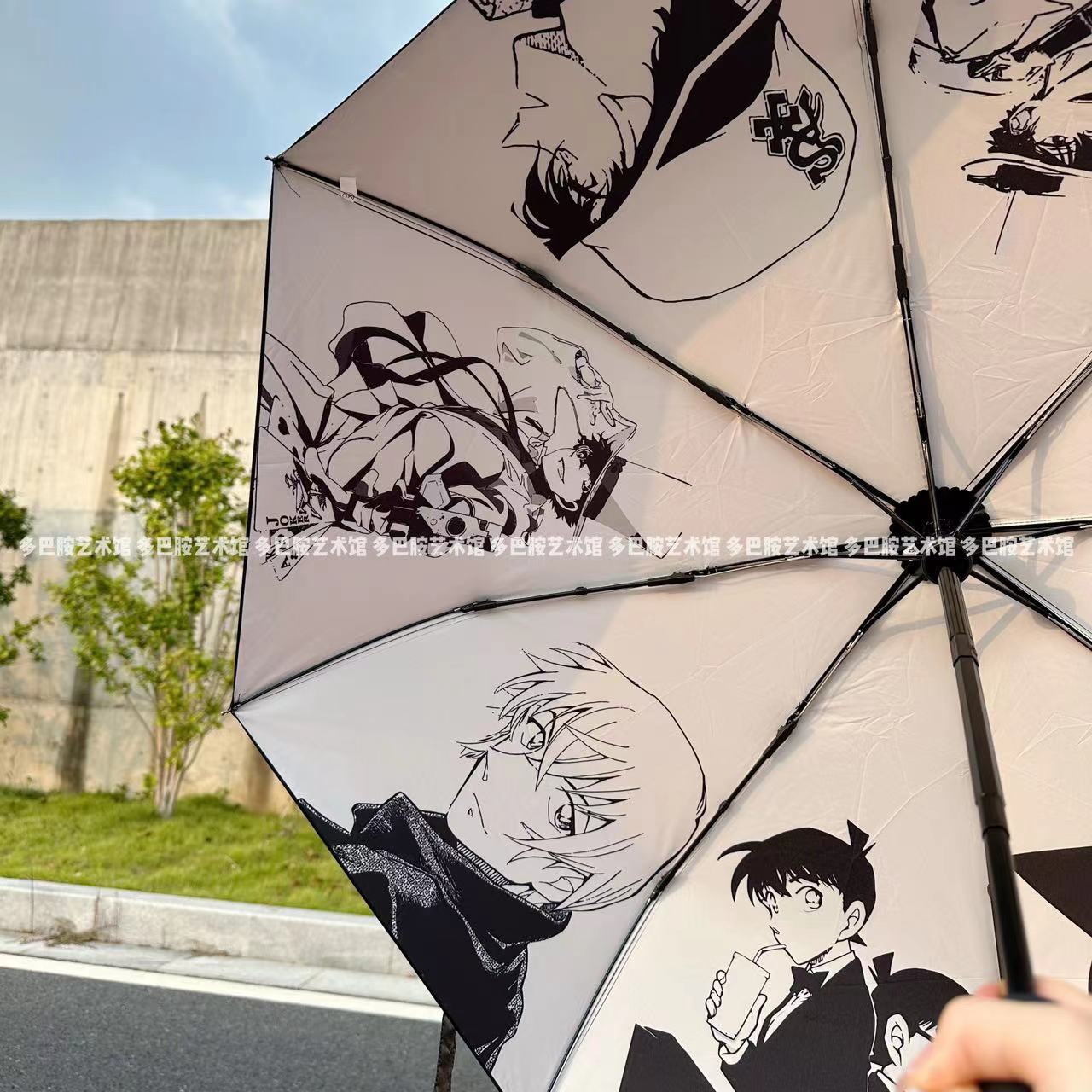 名侦探柯南周边动漫防晒伞怪盗基德痛伞自动晴雨伞学生折叠伞 - 图0