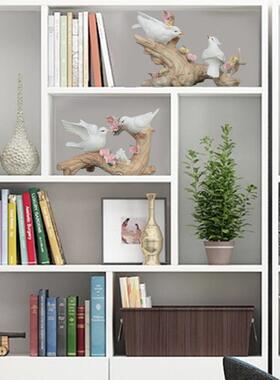 中古风家居入户客厅电视柜酒柜装饰柜创意陶瓷比翼双飞摆件工艺品