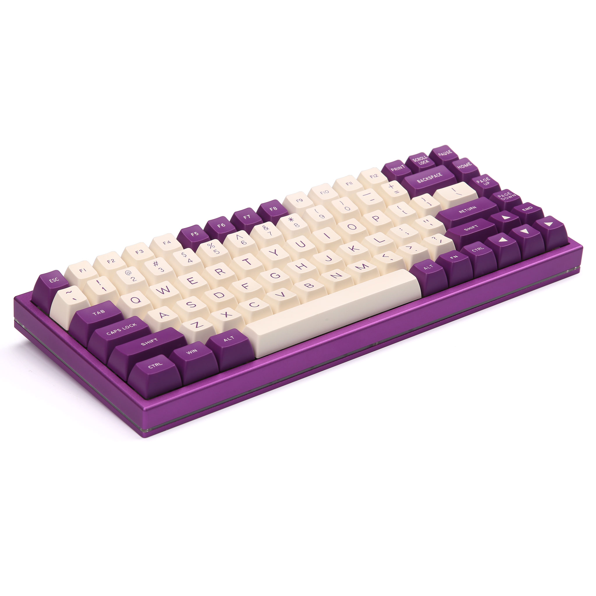 MAXKEY二色工艺基础套紫白配色134键 ABS球帽 SA高度机械键盘帽-图0