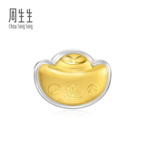周生生Au999.9黄金生生有礼财神不倒翁摆件95634O定价 - 图2