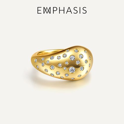 周生生集团旗下品牌EMPHASIS融系列18K黄色黄金钻石戒指96028R - 图0