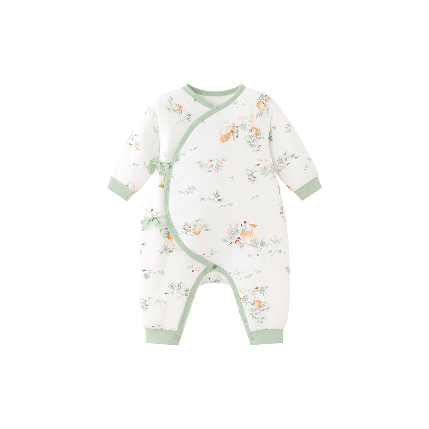 [夹棉加厚]英氏婴儿连体衣秋冬保暖新生儿冬季宝宝衣服冬新款哈衣 - 图3