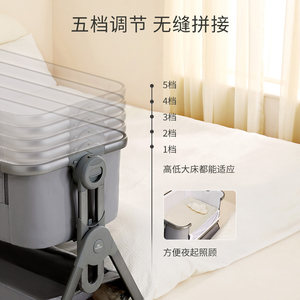 英氏多功能可折叠婴儿床可移动便携式新生儿摇篮床欧式bb床