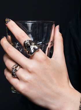 原创925银情侣对戒食指