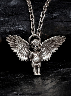 原创纯银项链小众个性设计感骷髅