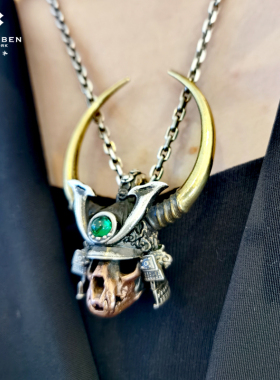 白木黑冰原创系列力量银潮吊坠