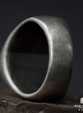 白木黑冰原创设计手工骷髅银饰