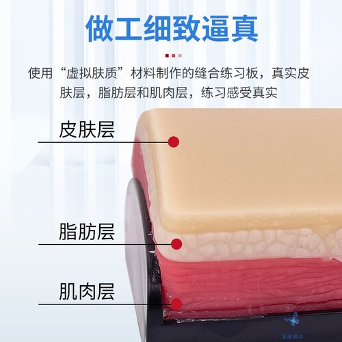 仿真皮肤缝合模块外科手术肌肉切开缝合技能练习医学缝合训练美容 - 图0