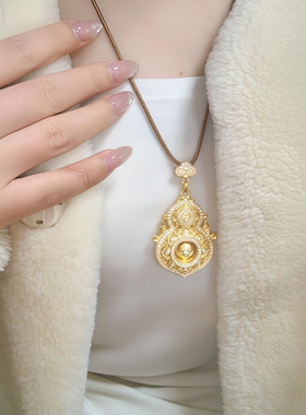 古法黄金包银葫芦四美葫芦吊坠