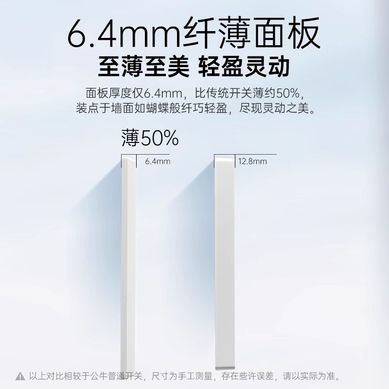 公牛超薄开关插座面板家用电源多孔墙上86型暗装g56蝶翼g57冰川银-图1