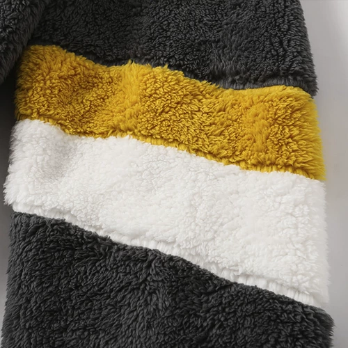 Демисезонный утепленный банный халат, утепленная коралловая бархатная пижама, фланелевая длинная толстовка с капюшоном, увеличенная толщина