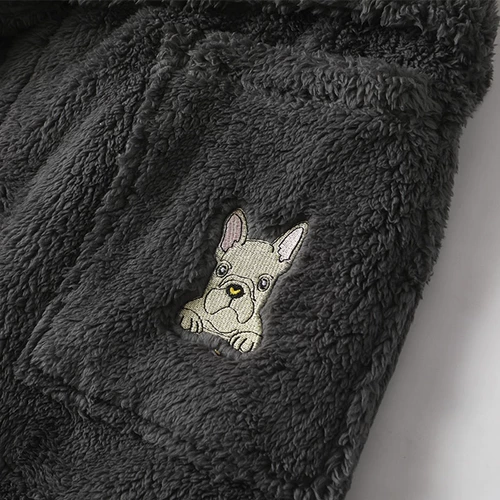 Демисезонный утепленный банный халат, утепленная коралловая бархатная пижама, фланелевая длинная толстовка с капюшоном, увеличенная толщина