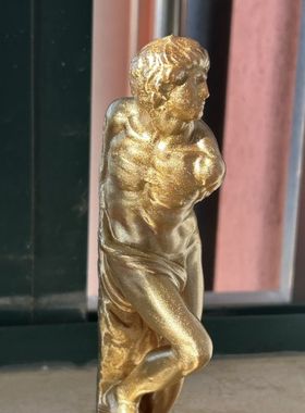 米开朗基罗欧式金色塑料闪光雕塑