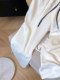 Little C Home White Loose Textured Wide Leg Pants Women's 2026 Spring Contrast Color Lazy Style Straight Versatile Casual Pants