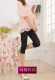 Wear imitation denim leggings mid-shorts