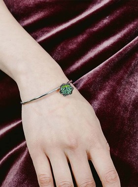 NISHINE/倪上设计原创设计师首饰 西湖系列 银 莲蓬手镯 开口手环