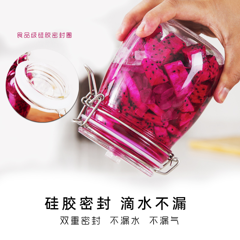 玻璃家用泡菜坛子腌菜酵素瓶咸菜酸菜腌制发酵罐食品级密封储物罐 - 图0