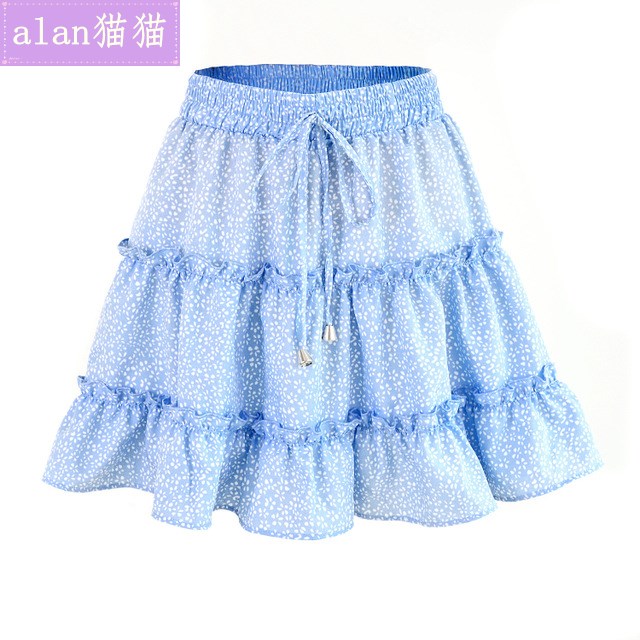 Women Skirt Summer Flared Ruffle Beach Mini Skirts Female 裙 - 图3