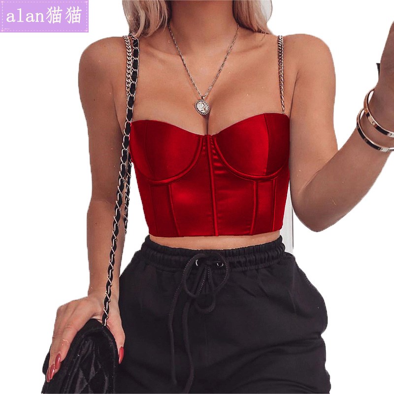 性感吊带小背心女 Summer sexy Chain Strap Corset Tops Women - 图3