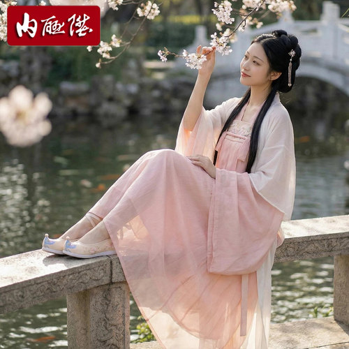 内联升布鞋女手工千层底汉服绣花鞋犀角风筝绑带汉服鞋DN8711 - 图1