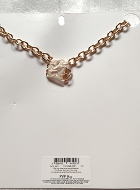 气质简约滴釉金属项链T扣锁骨链时尚百搭学生女个性质感双层坠L7