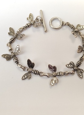 复古做旧银色手链手环欧美时尚百搭学生女个性金属ot扣腕饰潮人05